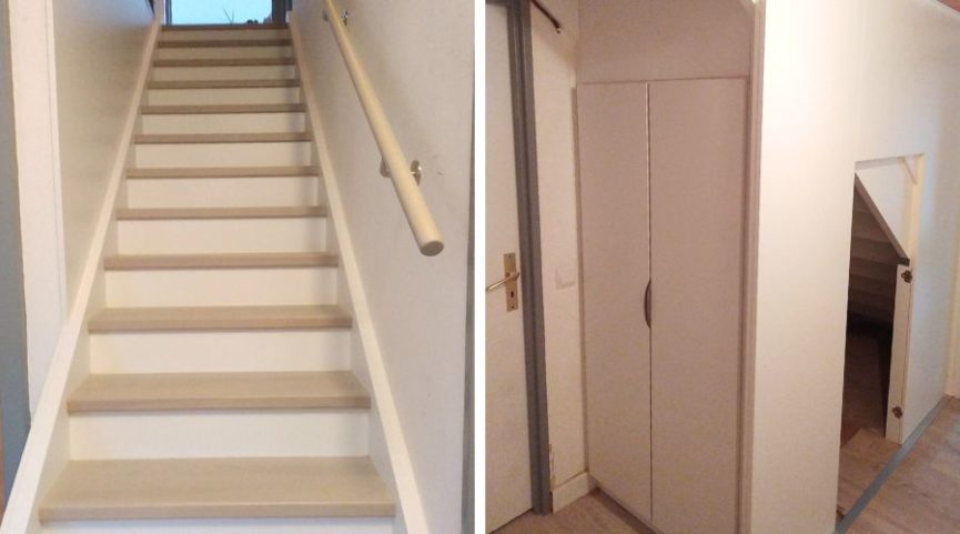 rénovation d'un escalier et placard xylotech